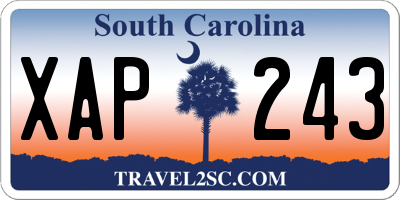 SC license plate XAP243