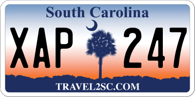 SC license plate XAP247