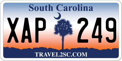 SC license plate XAP249