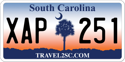 SC license plate XAP251