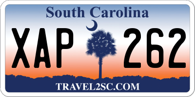 SC license plate XAP262
