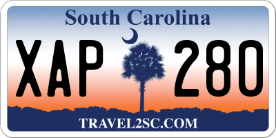 SC license plate XAP280