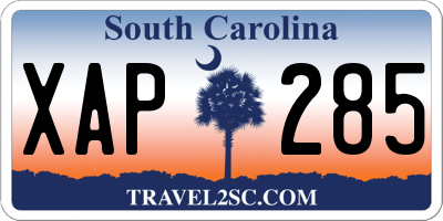 SC license plate XAP285