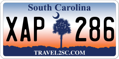 SC license plate XAP286