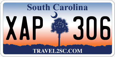SC license plate XAP306