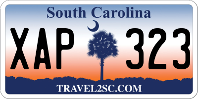 SC license plate XAP323
