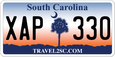 SC license plate XAP330