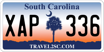 SC license plate XAP336