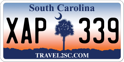 SC license plate XAP339