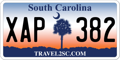 SC license plate XAP382
