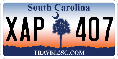 SC license plate XAP407