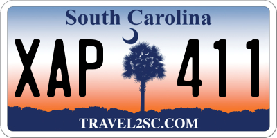 SC license plate XAP411