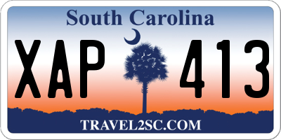 SC license plate XAP413