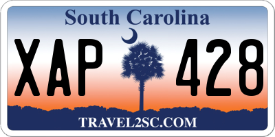 SC license plate XAP428