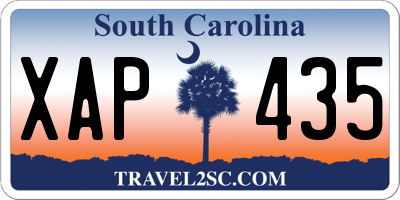 SC license plate XAP435