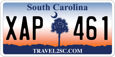 SC license plate XAP461