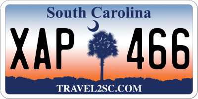 SC license plate XAP466