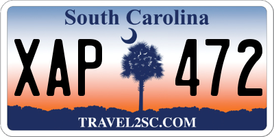 SC license plate XAP472