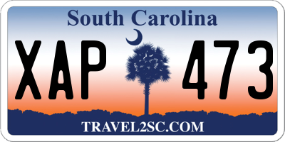 SC license plate XAP473