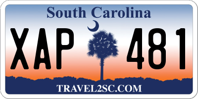 SC license plate XAP481