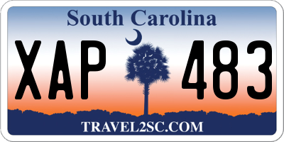 SC license plate XAP483