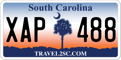 SC license plate XAP488