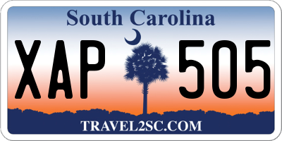 SC license plate XAP505