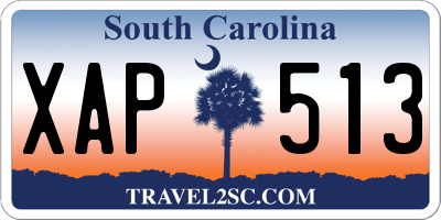SC license plate XAP513