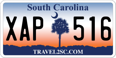 SC license plate XAP516