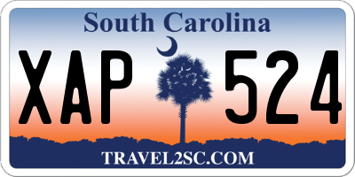 SC license plate XAP524
