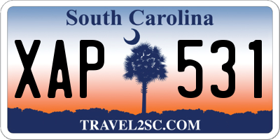 SC license plate XAP531
