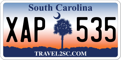 SC license plate XAP535