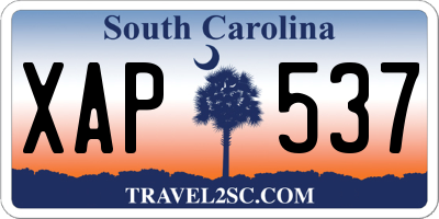 SC license plate XAP537