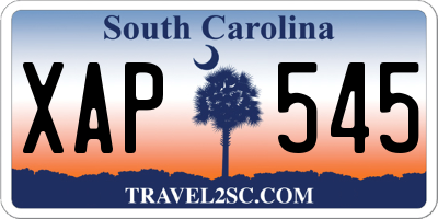 SC license plate XAP545