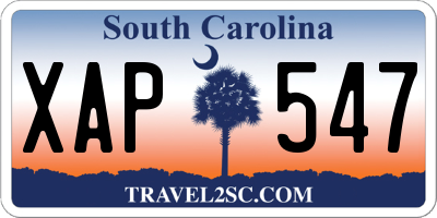 SC license plate XAP547