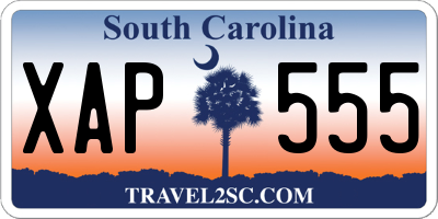 SC license plate XAP555
