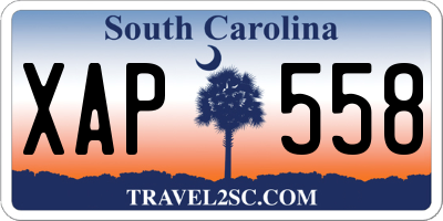 SC license plate XAP558