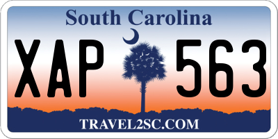 SC license plate XAP563