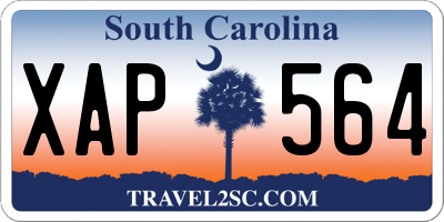 SC license plate XAP564