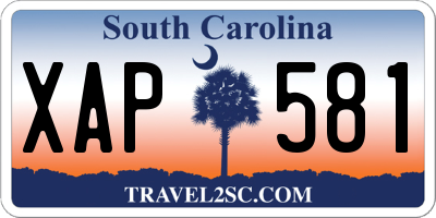 SC license plate XAP581