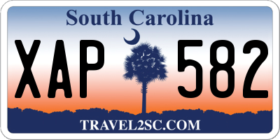 SC license plate XAP582