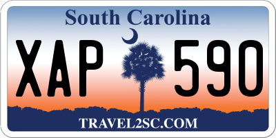 SC license plate XAP590