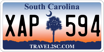 SC license plate XAP594