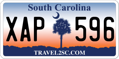 SC license plate XAP596