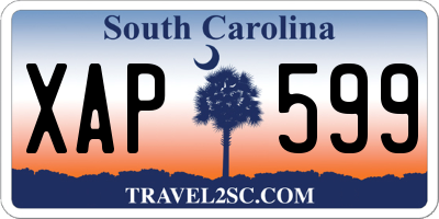 SC license plate XAP599