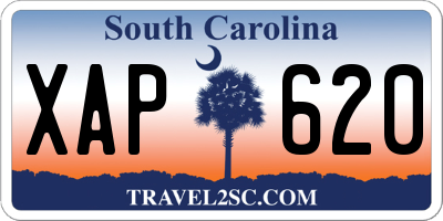SC license plate XAP620