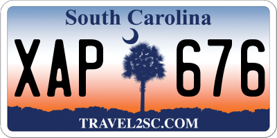 SC license plate XAP676