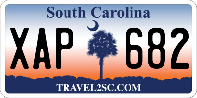 SC license plate XAP682