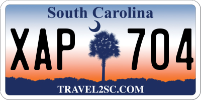 SC license plate XAP704