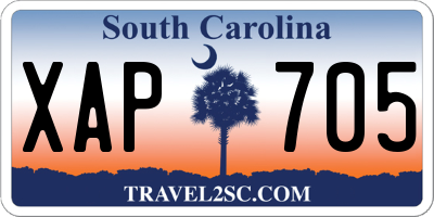 SC license plate XAP705